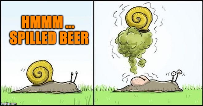 Toxic Waste Cloud | HMMM ... SPILLED BEER | image tagged in hold yer nose - | made w/ Imgflip meme maker