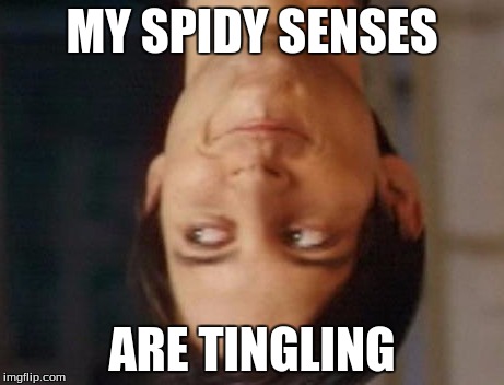 Spiderman Peter Parker Meme | MY SPIDY SENSES; ARE TINGLING | image tagged in memes,spiderman peter parker | made w/ Imgflip meme maker