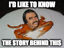 I'D LIKE TO KNOW; THE STORY BEHIND THIS | image tagged in lobster | made w/ Imgflip meme maker