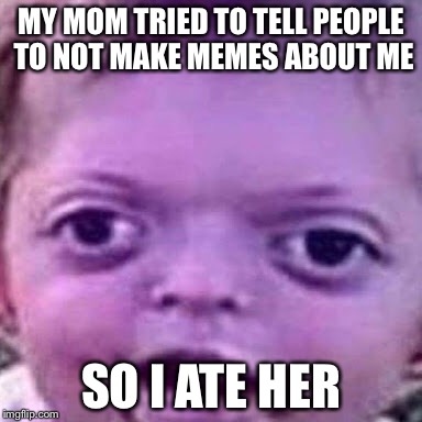 MY MOM TRIED TO TELL PEOPLE TO NOT MAKE MEMES ABOUT ME; SO I ATE HER | image tagged in pugs | made w/ Imgflip meme maker