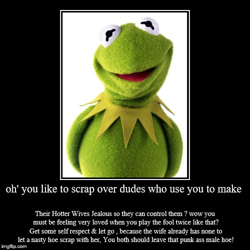 oh' you like to scrap over dudes who use you to make | Their Hotter Wives Jealous so they can control them ? wow you must be feeling very lo | image tagged in funny,demotivationals | made w/ Imgflip demotivational maker