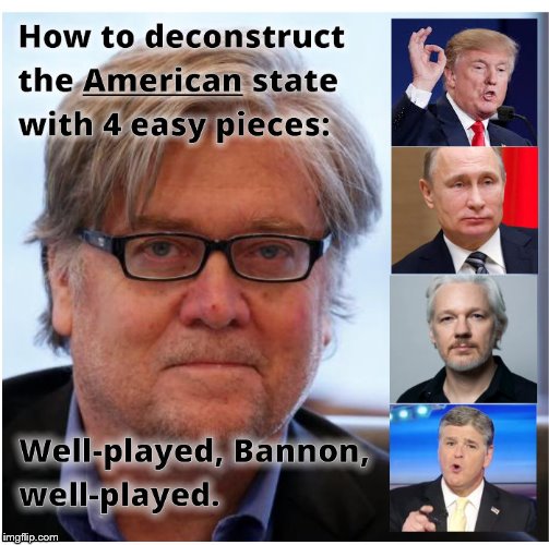 image tagged in trump,steve bannon,putin,hannity | made w/ Imgflip meme maker