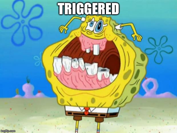 Spongebob Trollface | TRIGGERED | image tagged in spongebob trollface | made w/ Imgflip meme maker