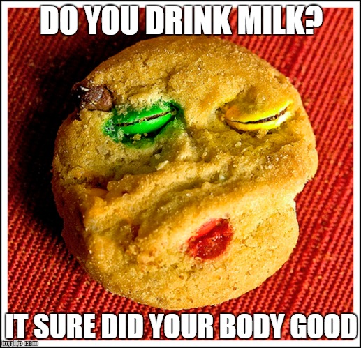 Introducing : Bad Pickup Line Cookie | DO YOU DRINK MILK? IT SURE DID YOUR BODY GOOD | image tagged in meme,funny,dating,pick up lines,introducing bad pick up line cookie,shabbyroses | made w/ Imgflip meme maker