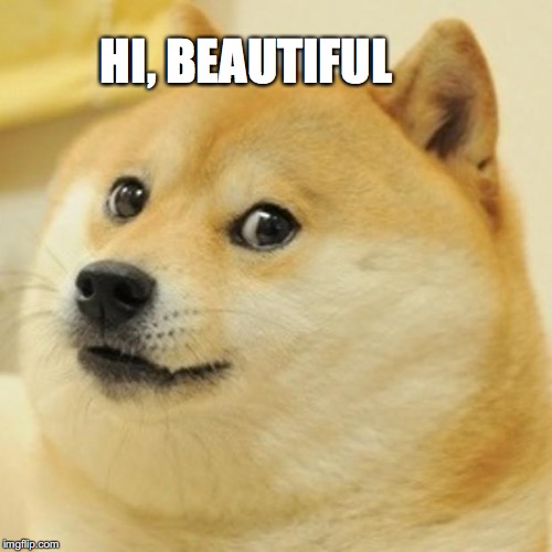 Doge | HI, BEAUTIFUL | image tagged in memes,doge | made w/ Imgflip meme maker