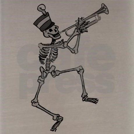 Skeleton trumpet Blank Meme Template
