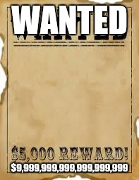 America's Most Wanted | WANTED; $9,999,999,999,999,999,999 | image tagged in america's most wanted | made w/ Imgflip meme maker