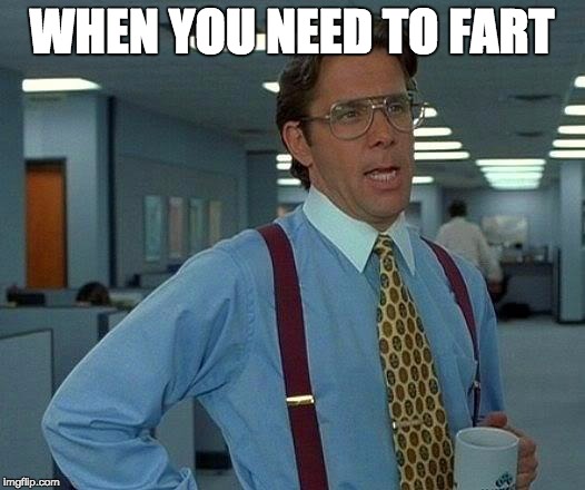 That Would Be Great Meme | WHEN YOU NEED TO FART | image tagged in memes,that would be great | made w/ Imgflip meme maker