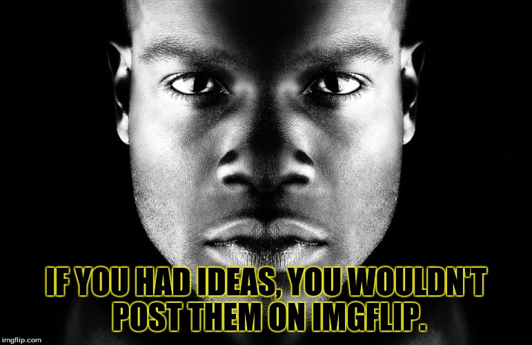 IF YOU HAD IDEAS, YOU WOULDN'T POST THEM ON IMGFLIP. | made w/ Imgflip meme maker