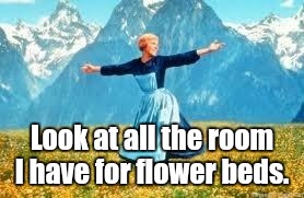 Look-At-...ese.jpg | Look at all the room I have for flower beds. | image tagged in look-at-esejpg | made w/ Imgflip meme maker