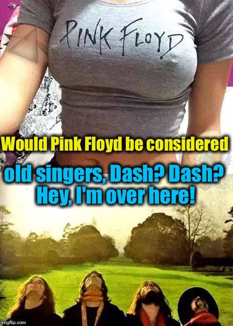 Would Pink Floyd be considered old singers, Dash? Dash? Hey, I'm over here! | made w/ Imgflip meme maker