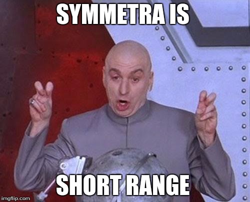 Dr Evil Laser Meme | SYMMETRA IS; SHORT RANGE | image tagged in memes,dr evil laser | made w/ Imgflip meme maker