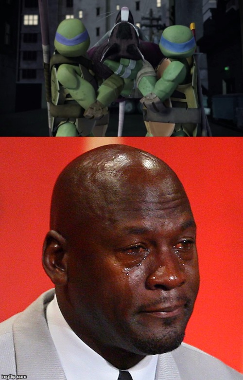 My reaction to Splinter's death in TMNT 2012 | image tagged in tmnt,splinter,crying | made w/ Imgflip meme maker