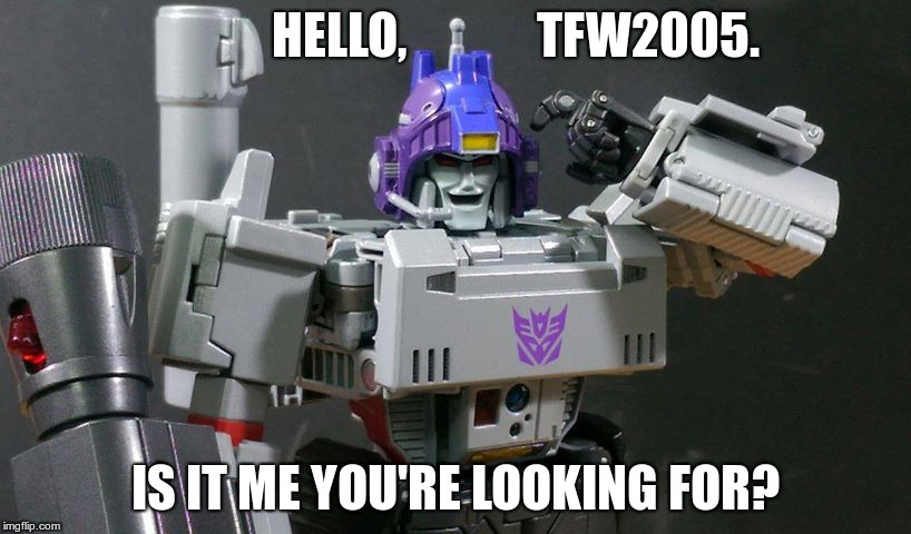 HELLO,             TFW2005. IS IT ME YOU'RE LOOKING FOR? | made w/ Imgflip meme maker