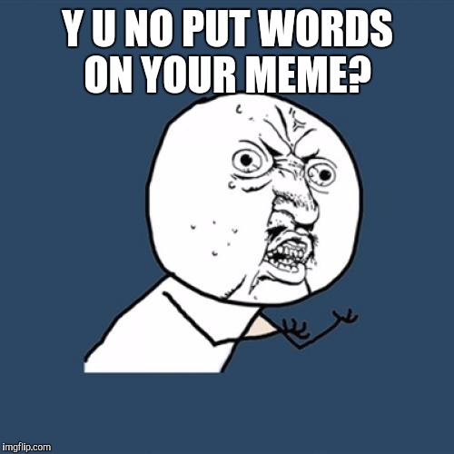 Y U No Meme | Y U NO PUT WORDS ON YOUR MEME? | image tagged in memes,y u no | made w/ Imgflip meme maker