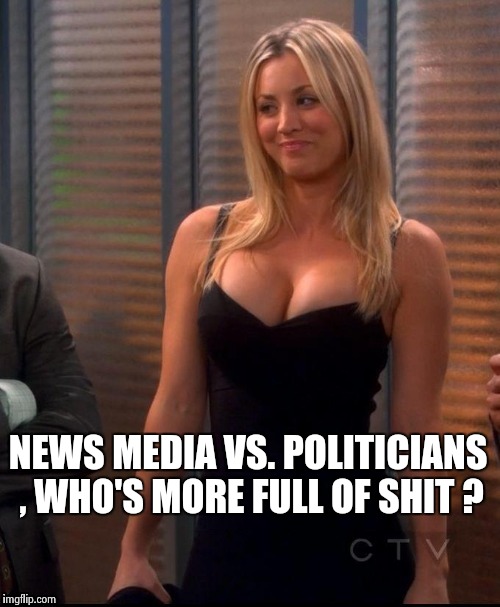 Hot Penny | NEWS MEDIA VS. POLITICIANS , WHO'S MORE FULL OF SHIT ? | image tagged in hot penny | made w/ Imgflip meme maker