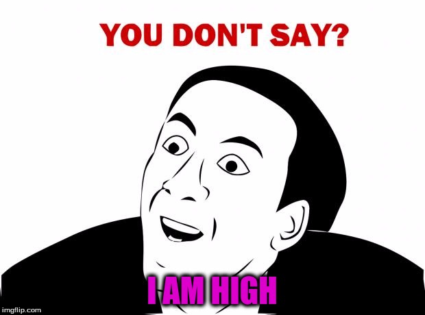 You Don't Say Meme | I AM HIGH | image tagged in memes,you don't say | made w/ Imgflip meme maker
