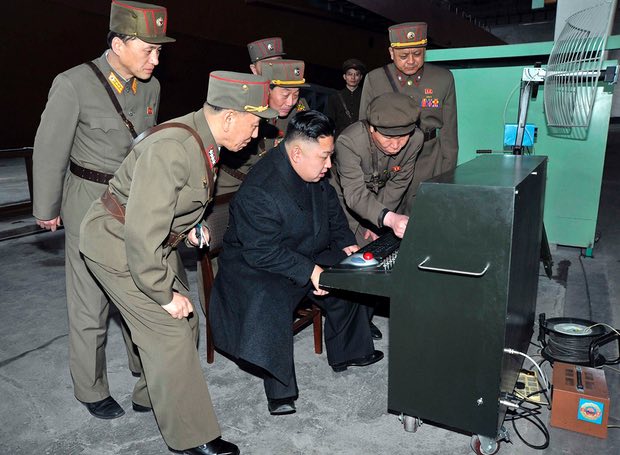 High Quality Kim Jong Un Uses Old PC Blank Meme Template