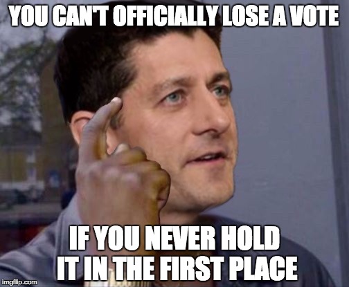 YOU CAN'T OFFICIALLY LOSE A VOTE; IF YOU NEVER HOLD IT IN THE FIRST PLACE | made w/ Imgflip meme maker