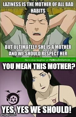 Shikamaru's Right | YOU MEAN THIS MOTHER? YES, YES WE SHOULD! | image tagged in uh oh | made w/ Imgflip meme maker