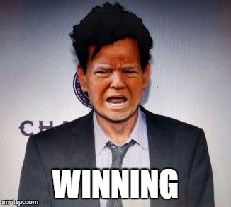 WINNING | image tagged in donald sheen | made w/ Imgflip meme maker