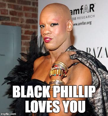 Black phillip |  BLACK PHILLIP LOVES YOU | image tagged in black,phillip,loves,you | made w/ Imgflip meme maker