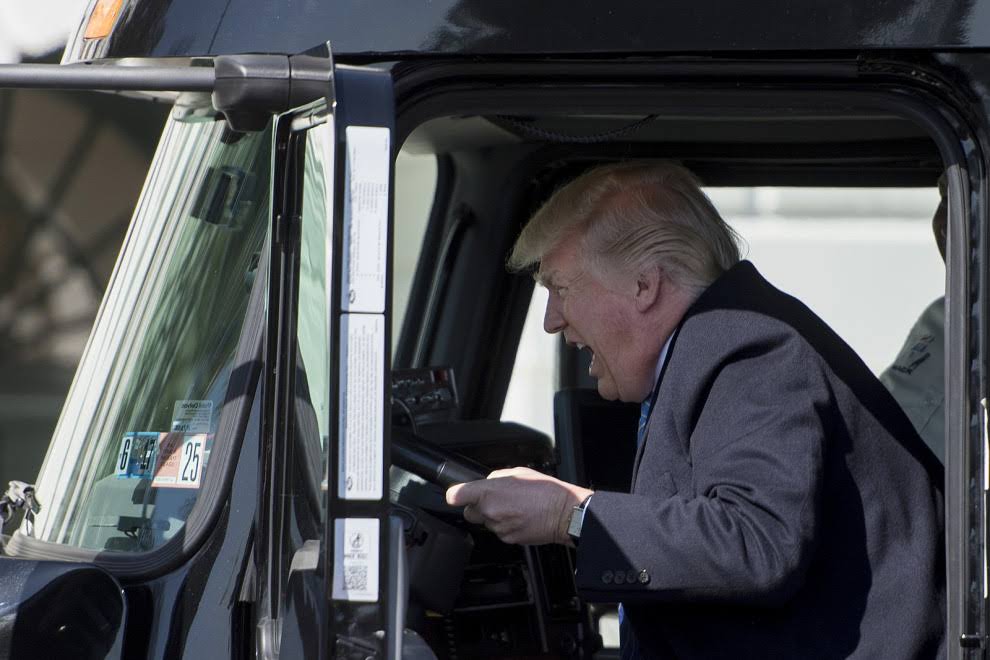 High Quality Trump In Truck Blank Meme Template