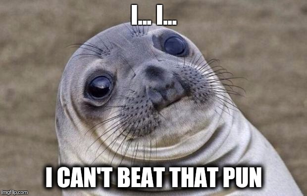 Awkward Moment Sealion Meme | I... I... I CAN'T BEAT THAT PUN | image tagged in memes,awkward moment sealion | made w/ Imgflip meme maker