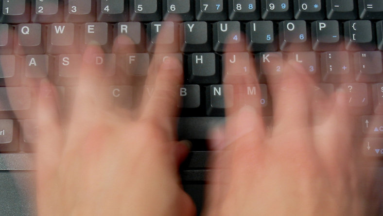 typing fast hands Blank Meme Template