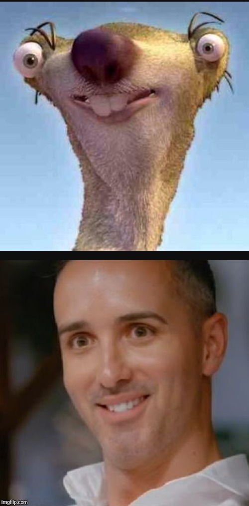Anthony and Sid | image tagged in anthony,married at first sight,sid the sloth | made w/ Imgflip meme maker