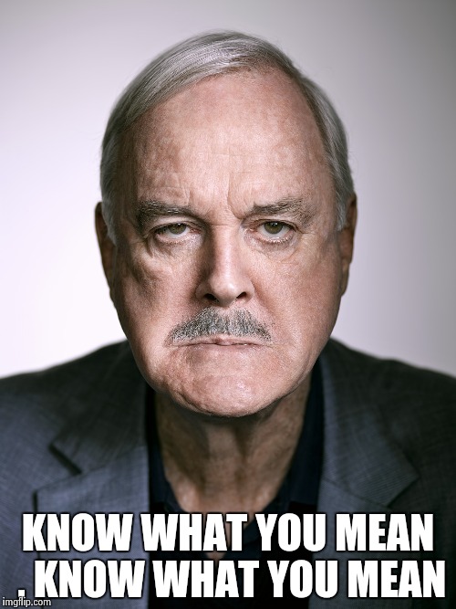 John Cleese | KNOW WHAT YOU MEAN ,
KNOW WHAT YOU MEAN | image tagged in john cleese | made w/ Imgflip meme maker