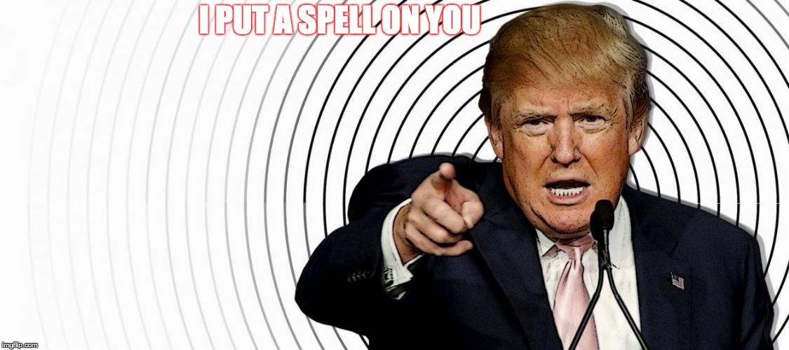 Trump the Hypnotist- Believe Me | I PUT A SPELL ON YOU | image tagged in donald trump,con man,liar,blamer in chief,unaccountable,believe me | made w/ Imgflip meme maker