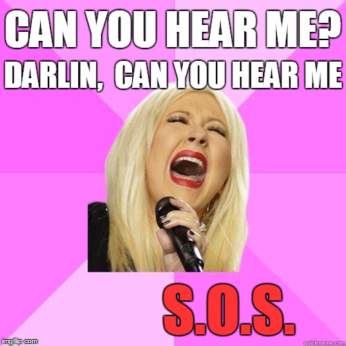 CAN YOU HEAR ME? S.O.S. DARLIN,  CAN YOU HEAR ME | image tagged in karaoke | made w/ Imgflip meme maker