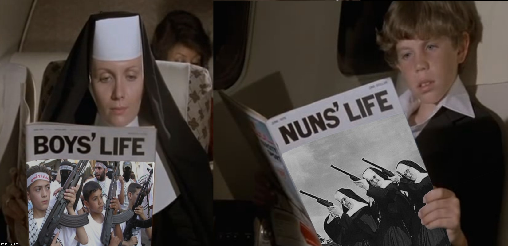 The Times They are a Changin' | image tagged in boys,nuns | made w/ Imgflip meme maker