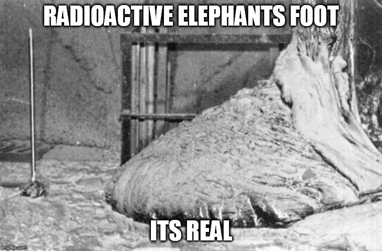 RADIOACTIVE ELEPHANTS FOOT ITS REAL | made w/ Imgflip meme maker