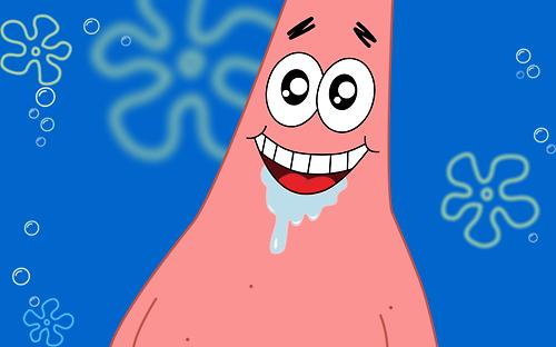 High Quality Drooling patrick star Blank Meme Template
