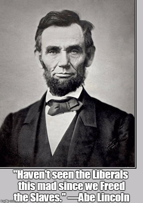 7 Score & 12 Years Ago Republicans Abolished Slavery | "Haven't seen the Liberals this mad since we Freed the Slaves." —Abe Lincoln | image tagged in vince vance,abraham lincoln,the civil war,free the slaves,republicans freed the slaves,democrats hate republicans | made w/ Imgflip meme maker