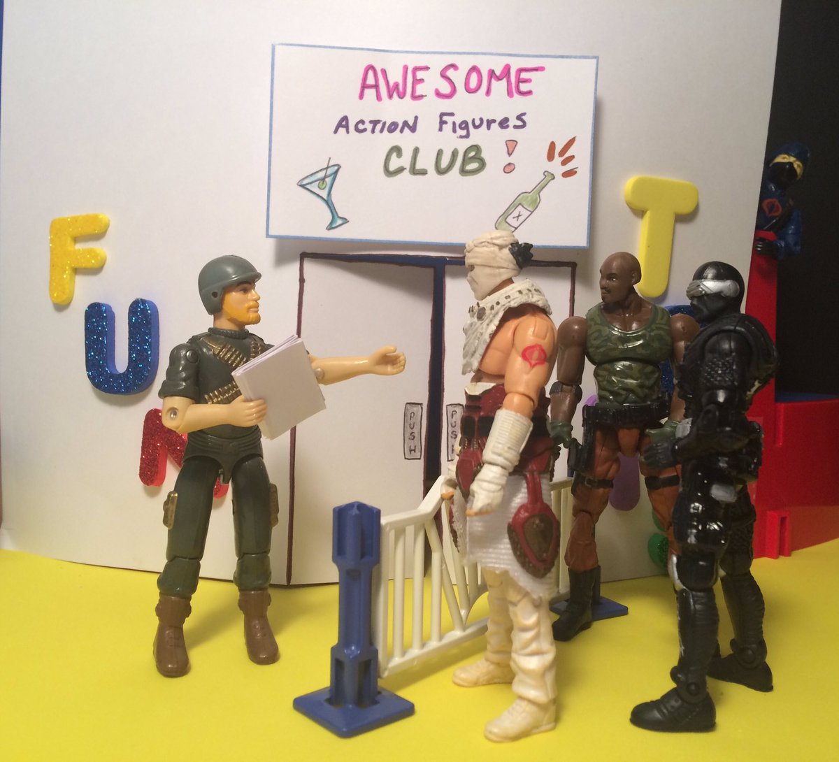 High Quality awesome action figures club Blank Meme Template