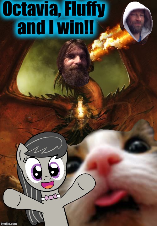 Octavia, Fluffy and I win!! | made w/ Imgflip meme maker