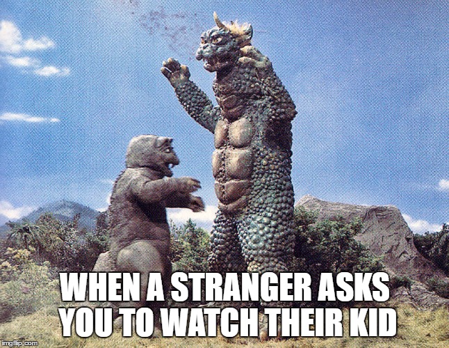 WHEN A STRANGER ASKS YOU TO WATCH THEIR KID | image tagged in gabara the fuck is this shit | made w/ Imgflip meme maker