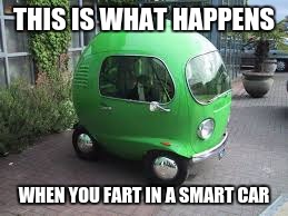 smart car bubble | THIS IS WHAT HAPPENS; WHEN YOU FART IN A SMART CAR | image tagged in smart car bubble | made w/ Imgflip meme maker