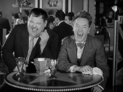 Laurel Hardy laught Blank Meme Template