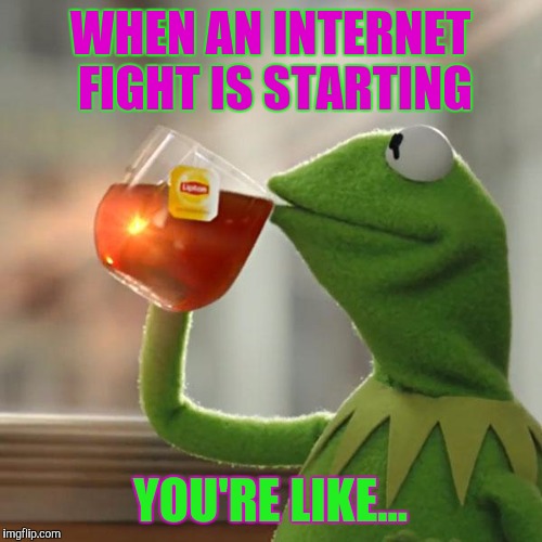 More Internet fights! |  WHEN AN INTERNET FIGHT IS STARTING; YOU'RE LIKE... | image tagged in memes,but thats none of my business,kermit the frog | made w/ Imgflip meme maker