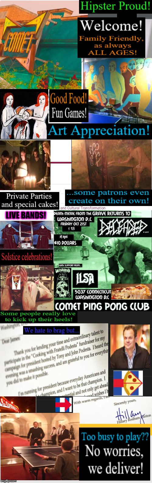 Comet Ping Pong Pizza | LIVE BANDS! | image tagged in pizza,comet ping pong | made w/ Imgflip meme maker