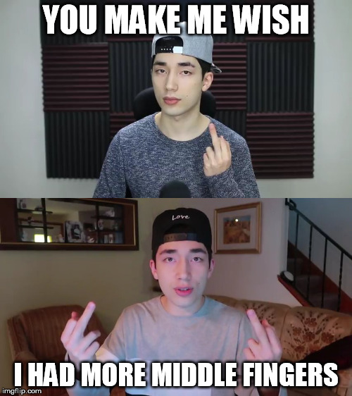 YOU MAKE ME WISH; I HAD MORE MIDDLE FINGERS | image tagged in terrytv | made w/ Imgflip meme maker