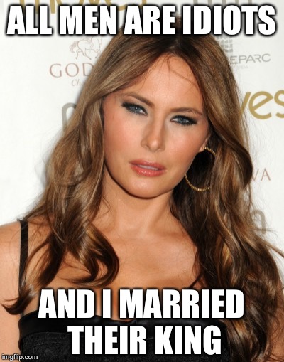 melanie | ALL MEN ARE IDIOTS; AND I MARRIED THEIR KING | image tagged in melanie | made w/ Imgflip meme maker