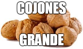 COJONES; GRANDE | image tagged in cojones | made w/ Imgflip meme maker
