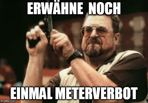 Am I The Only One Around Here Meme | ERWÄHNE  NOCH; EINMAL METERVERBOT | image tagged in memes,am i the only one around here | made w/ Imgflip meme maker