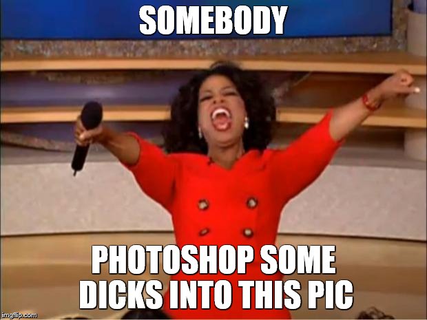 Oprah You Get A Meme | SOMEBODY; PHOTOSHOP SOME DICKS INTO THIS PIC | image tagged in memes,oprah you get a | made w/ Imgflip meme maker