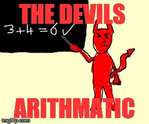 Math Devil | image tagged in math | made w/ Imgflip meme maker